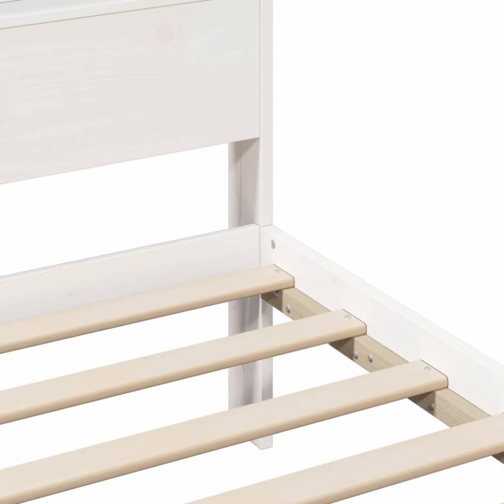 Struttura del letto Bianco 120 x 200 cm Legno multistrato | homemem39