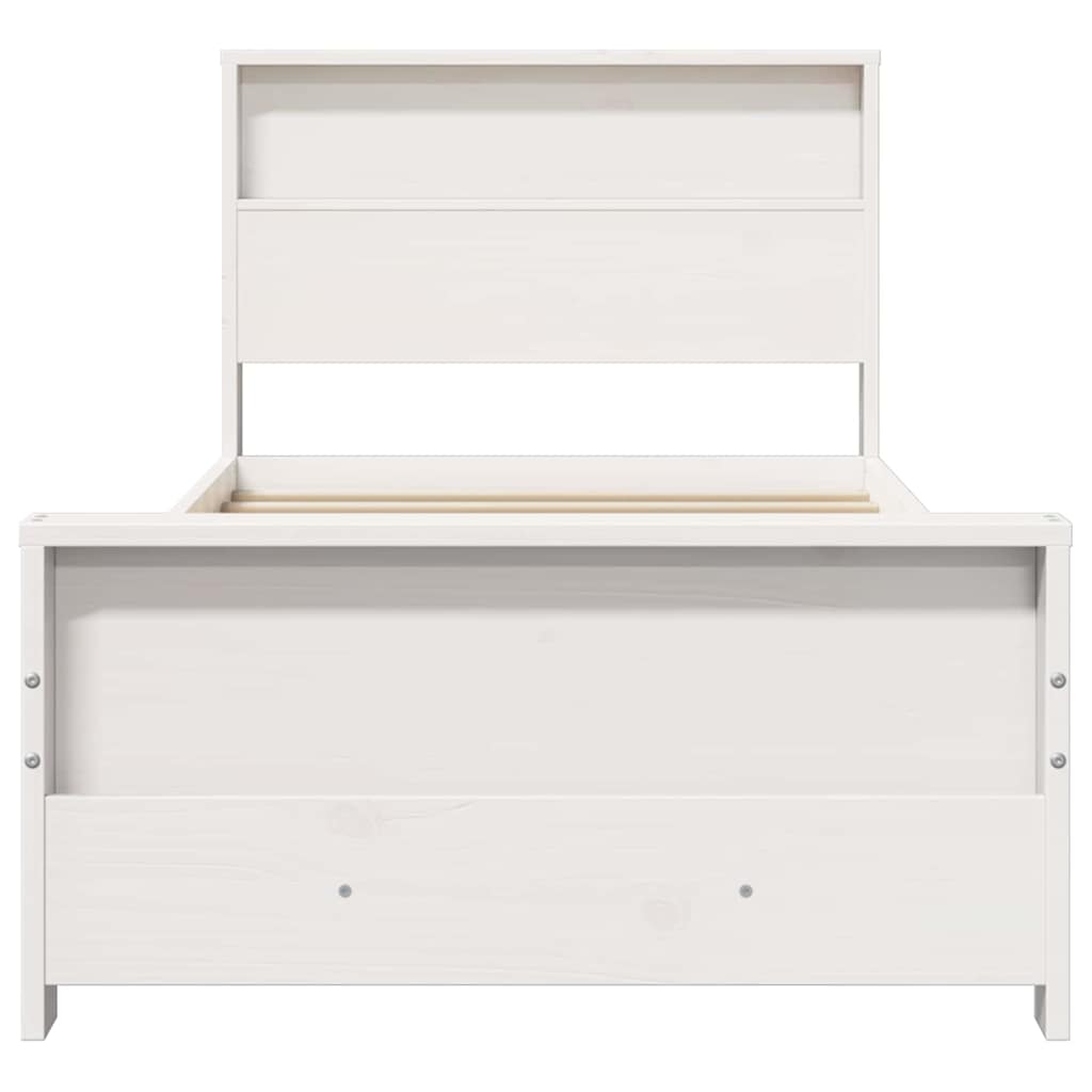 Struttura del letto Bianco 100 x 200 cm Legno multistrato | homemem39
