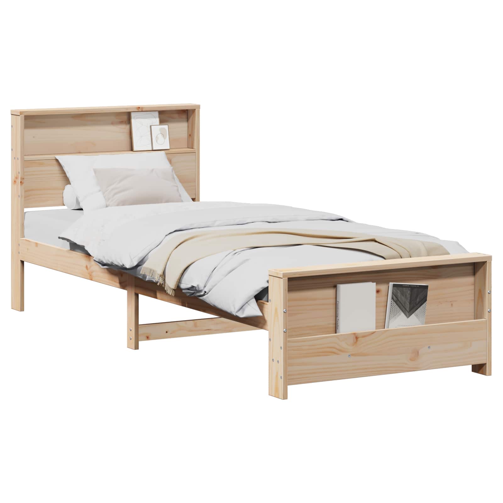 Struttura del letto Marrone 90 x 200 cm Legno multistrato | homemem39