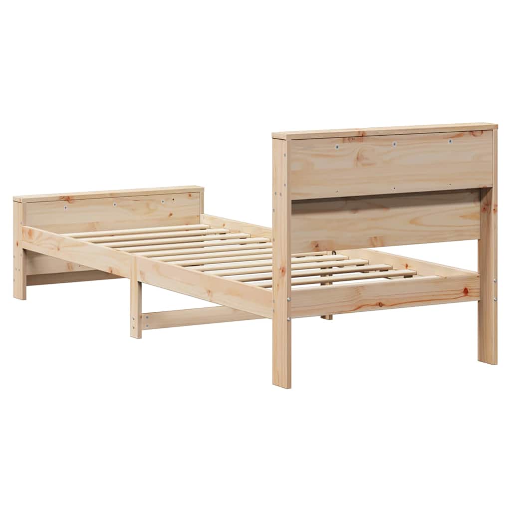 Struttura del letto Marrone 90 x 200 cm Legno multistrato | homemem39