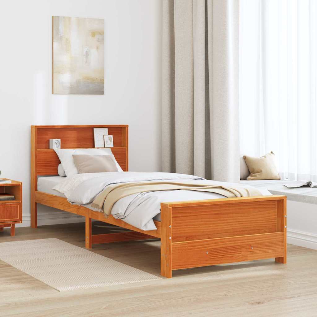 Struttura del letto con testiera Marrone cerato 90 x 200 cm | homemem39