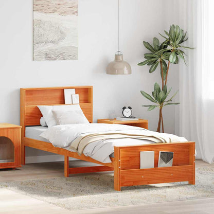 Struttura del letto con testiera Marrone cerato 80 x 200 cm | homemem39
