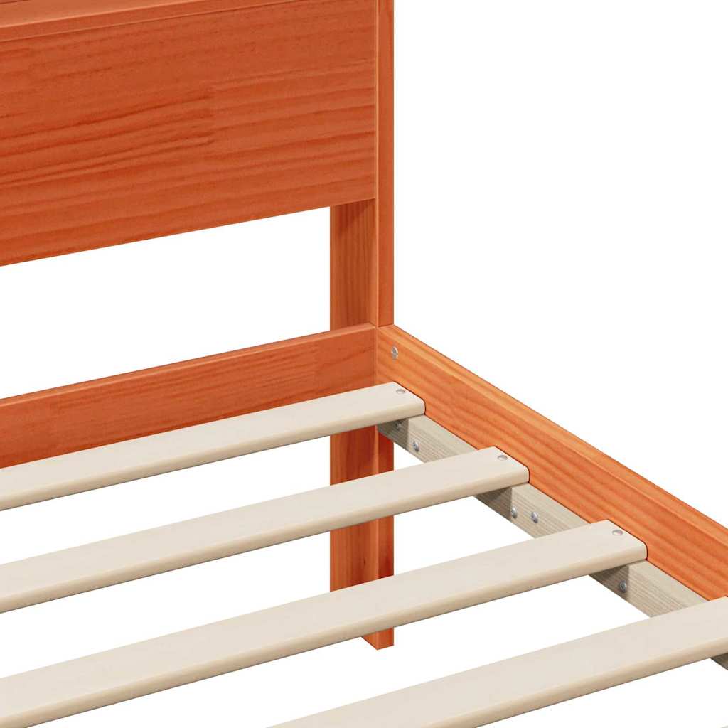 Struttura del letto con testiera Marrone cerato 140 x 190 cm | homemem39