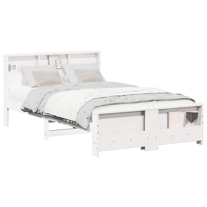 Struttura del letto Bianco 135 x 190 cm Legno multistrato | homemem39