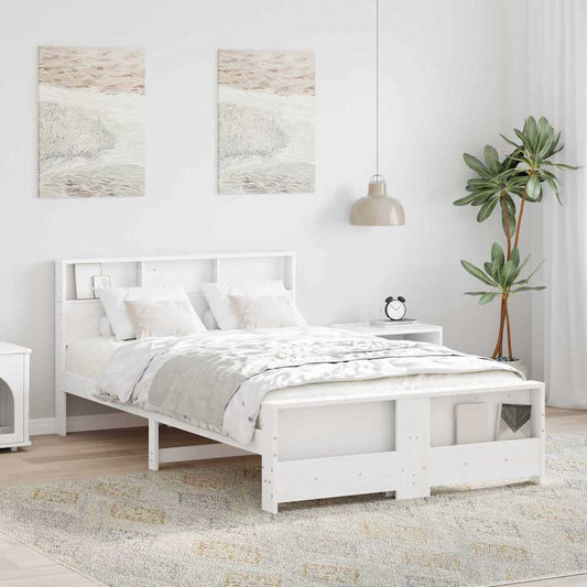 Struttura del letto Bianco 120 x 190 cm Legno multistrato | homemem39