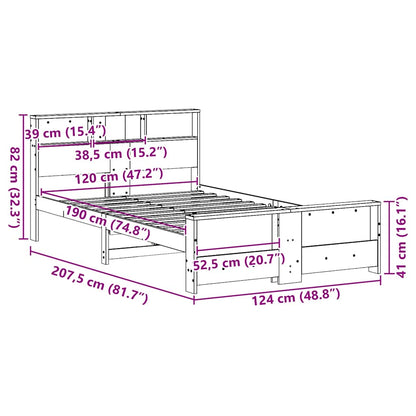 Struttura del letto Bianco 120 x 190 cm Legno multistrato | homemem39