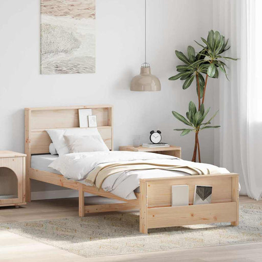 Struttura del letto Marrone 75 x 190 cm Legno multistrato | homemem39