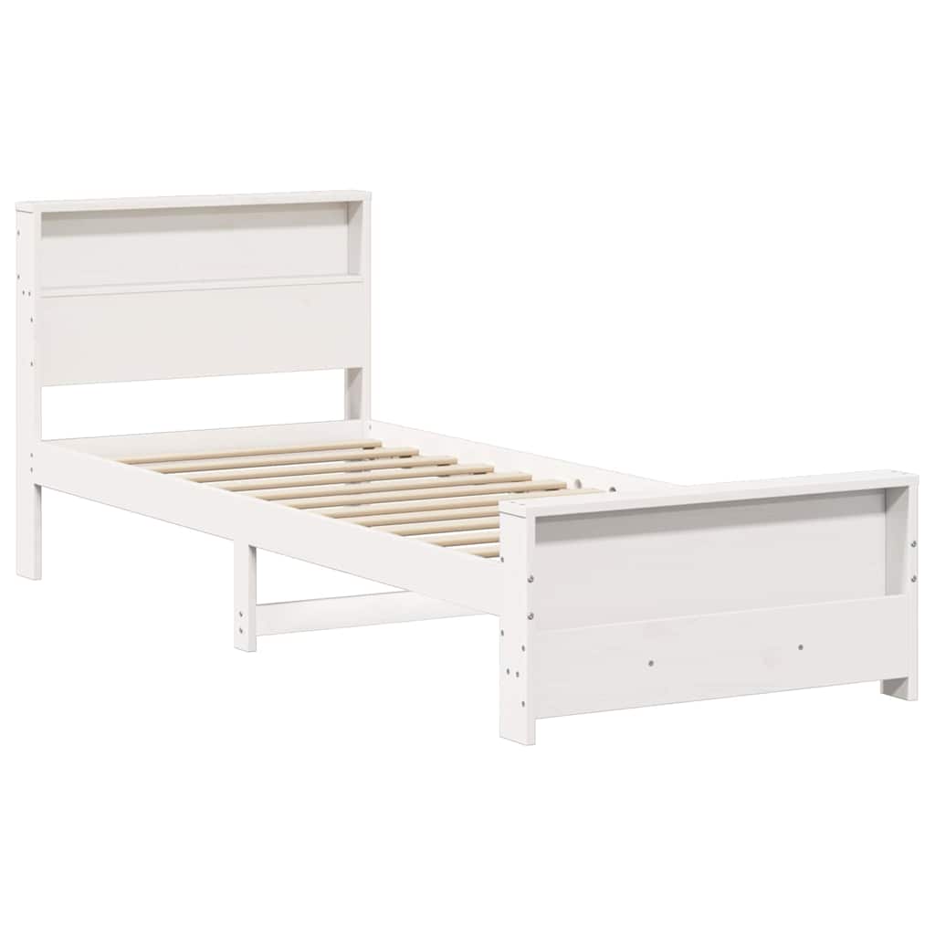 Struttura del letto Bianco 75 x 190 cm Legno multistrato | homemem39