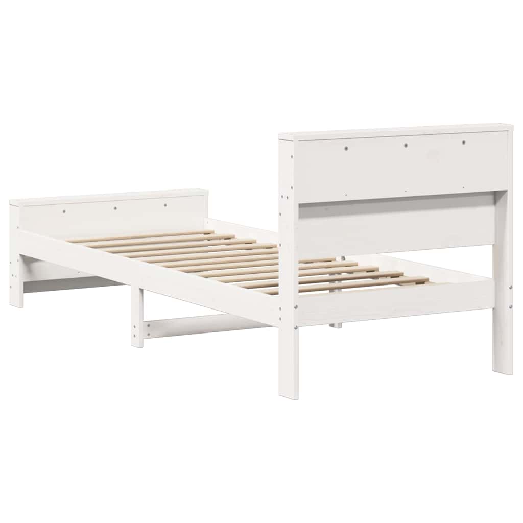 Struttura del letto Bianco 75 x 190 cm Legno multistrato | homemem39