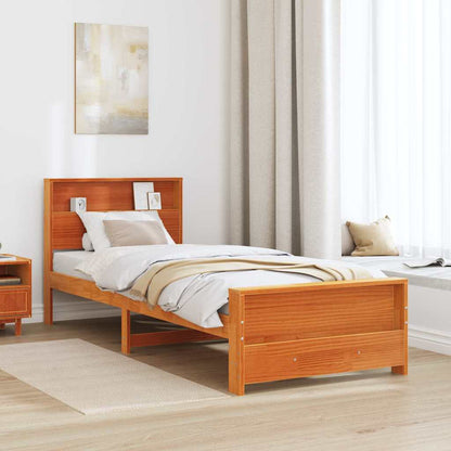 Struttura del letto con testiera Marrone cerato 75 x 190 cm | homemem39