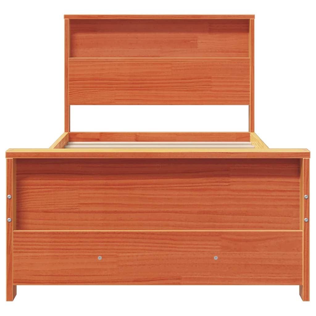 Struttura del letto con testiera Marrone cerato 75 x 190 cm | homemem39