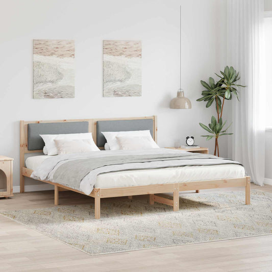 Struttura del letto Grigio chiaro 180 x 200 cm Pino massello | homemem39