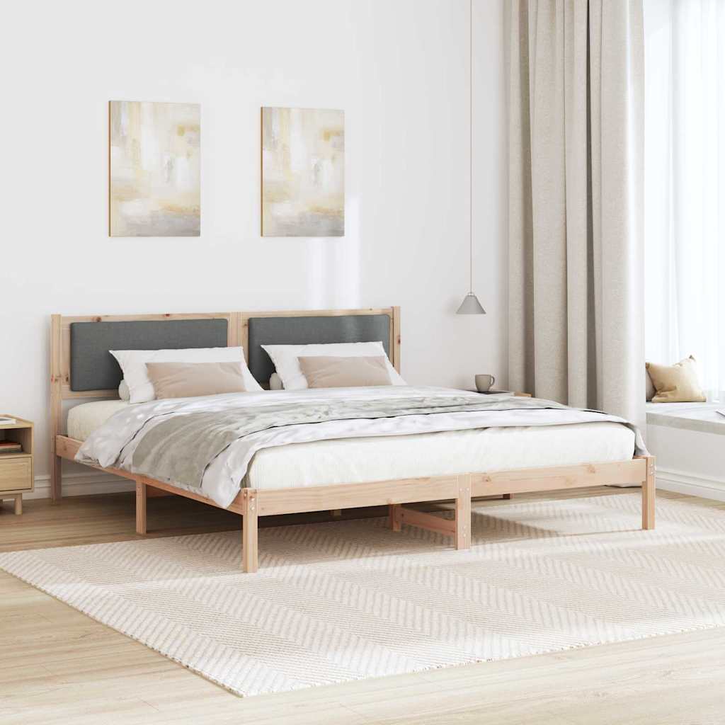 Struttura del letto Grigio scuro 180 x 200 cm Pino massello | homemem39