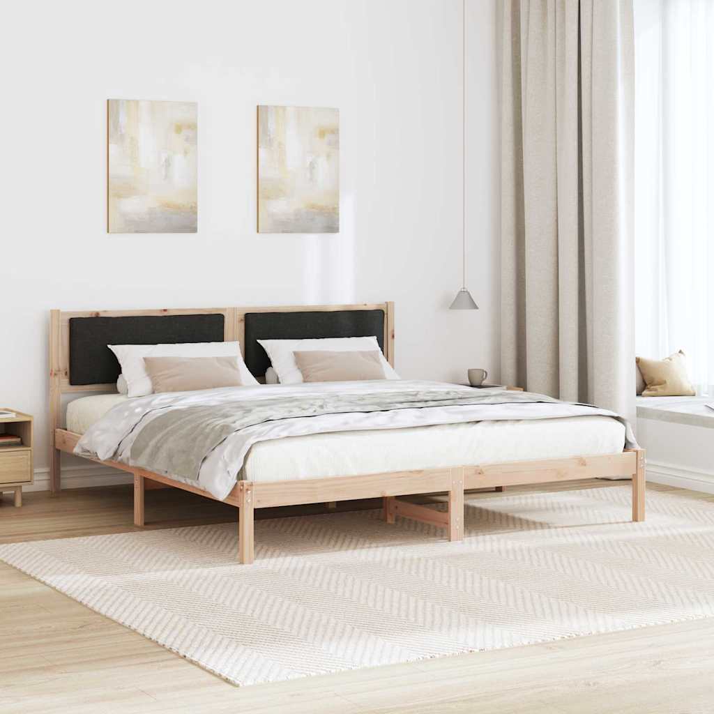 Struttura del letto Nero 180 x 200 cm Pino massello | homemem39