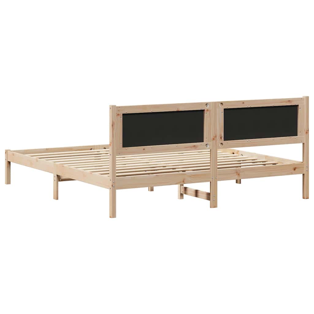 Struttura del letto Nero 180 x 200 cm Pino massello | homemem39