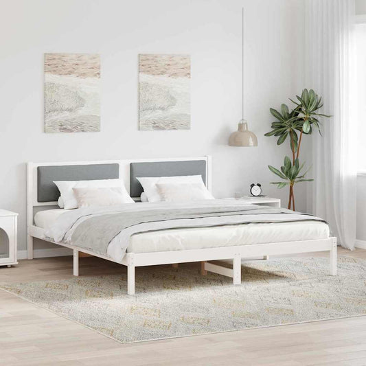 Struttura del letto Grigio chiaro 180 x 200 cm Pino massello | homemem39