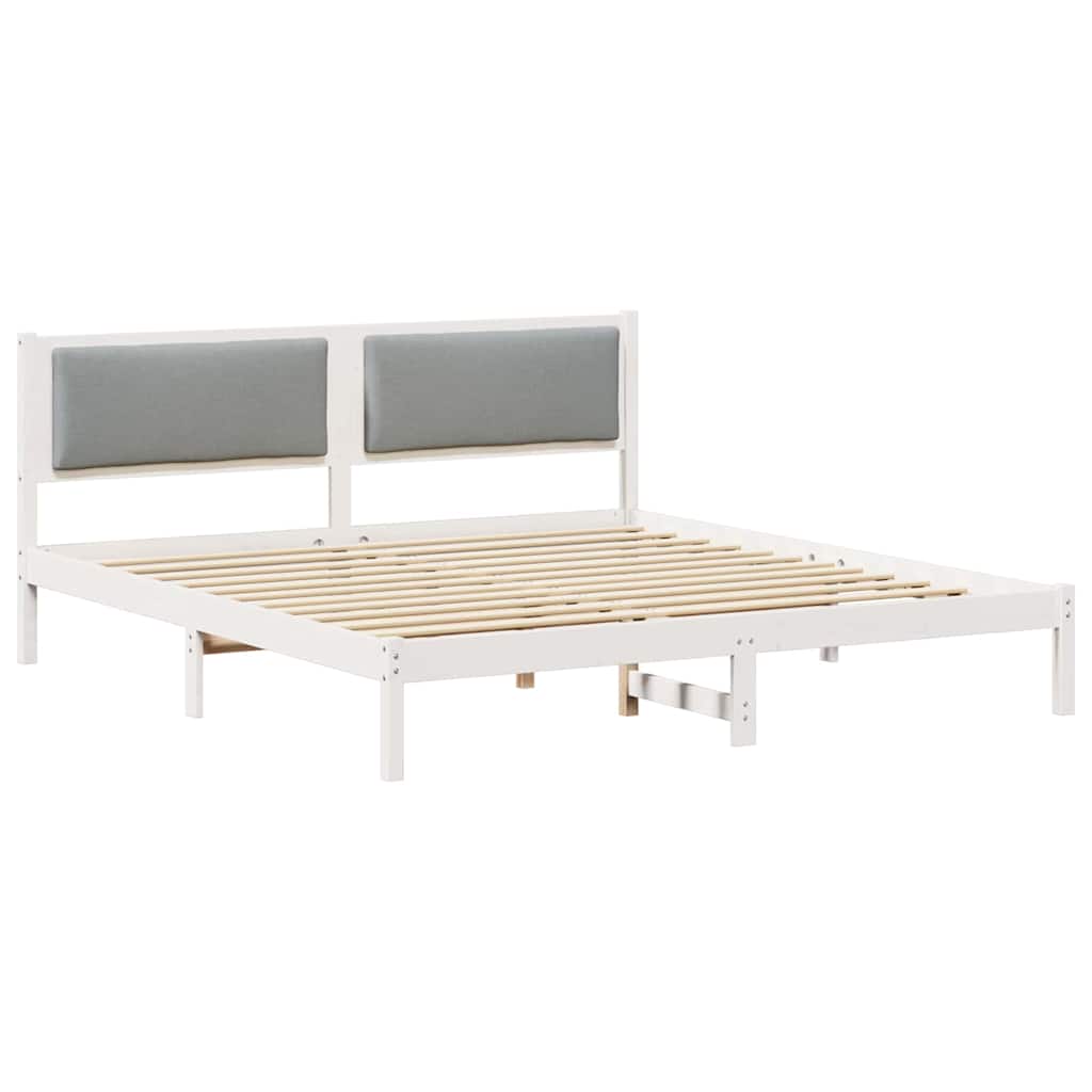 Struttura del letto Grigio chiaro 180 x 200 cm Pino massello | homemem39