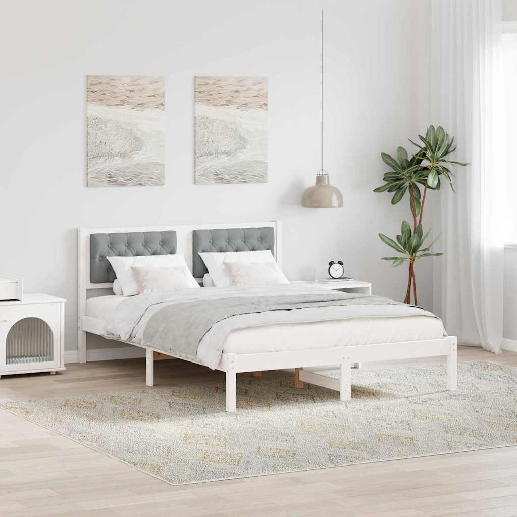 Struttura del letto Grigio chiaro 150 x 200 cm Pino massello | homemem39