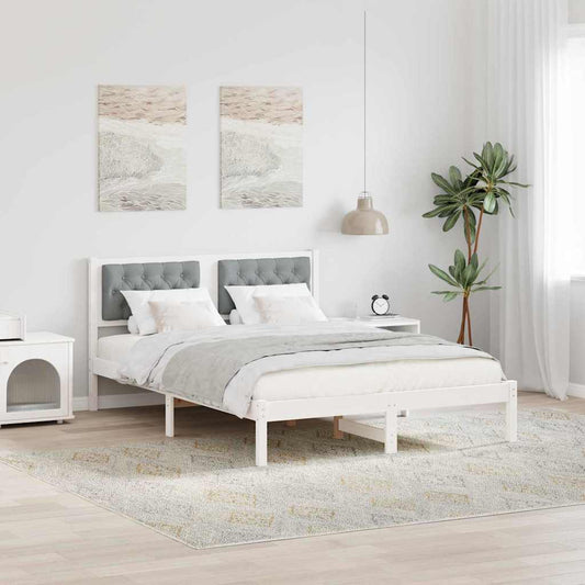 Struttura del letto Grigio chiaro 150 x 200 cm Pino massello | homemem39
