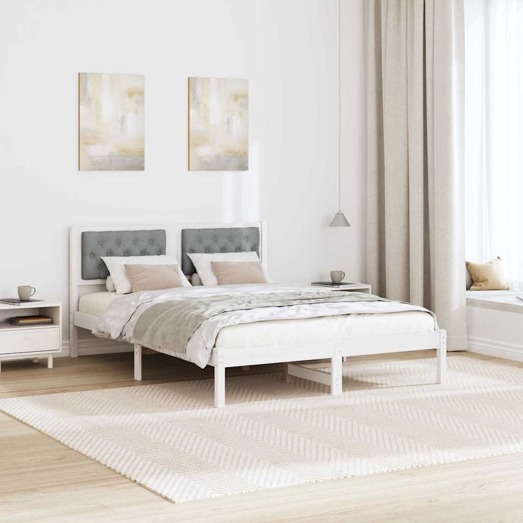 Struttura del letto Grigio chiaro 150 x 200 cm Pino massello | homemem39