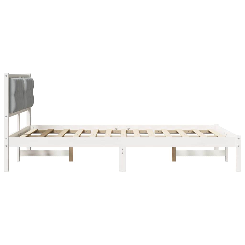 Struttura del letto Grigio chiaro 150 x 200 cm Pino massello | homemem39