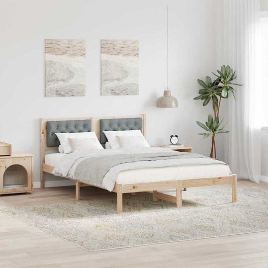 Struttura del letto Grigio chiaro 140 x 200 cm Pino massello | homemem39