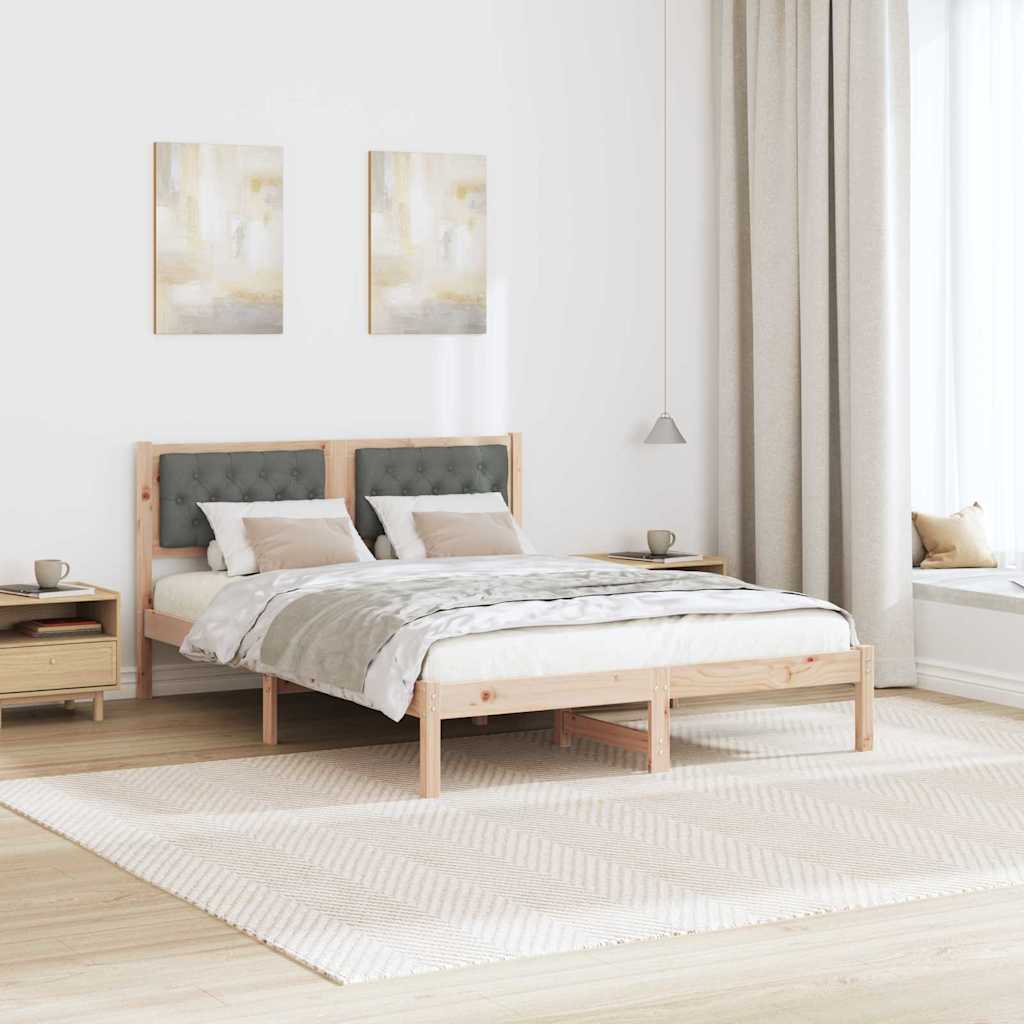 Struttura del letto Grigio scuro 140 x 200 cm Pino massello | homemem39