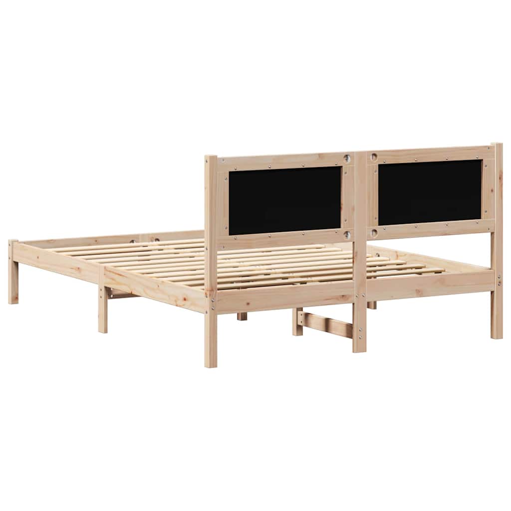 Struttura del letto Grigio scuro 140 x 200 cm Pino massello | homemem39