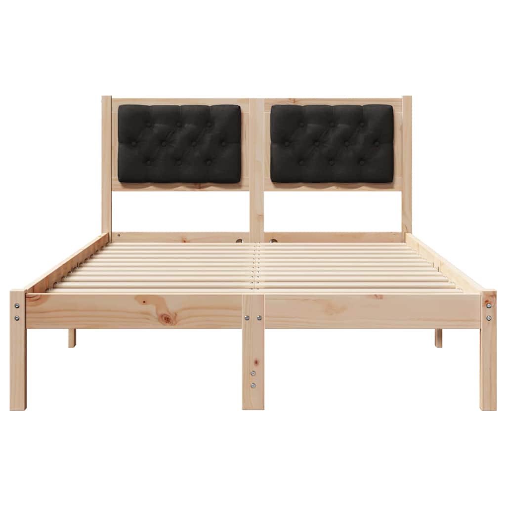 Struttura del letto Nero 135 x 190 cm Pino massello | homemem39