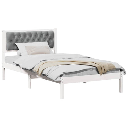 Struttura del letto Grigio chiaro 100 x 200 cm Pino massello