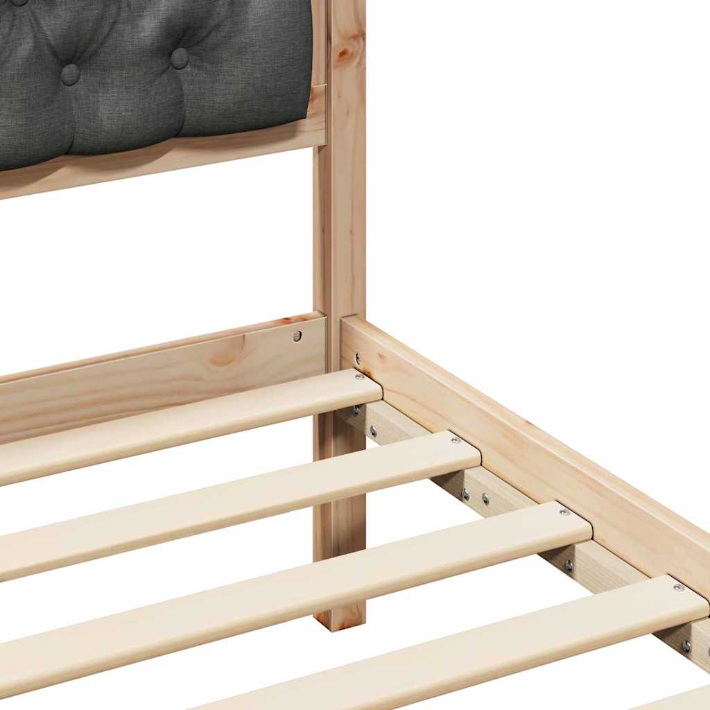 Struttura del letto Grigio scuro 80 x 200 cm Pino massello | homemem39