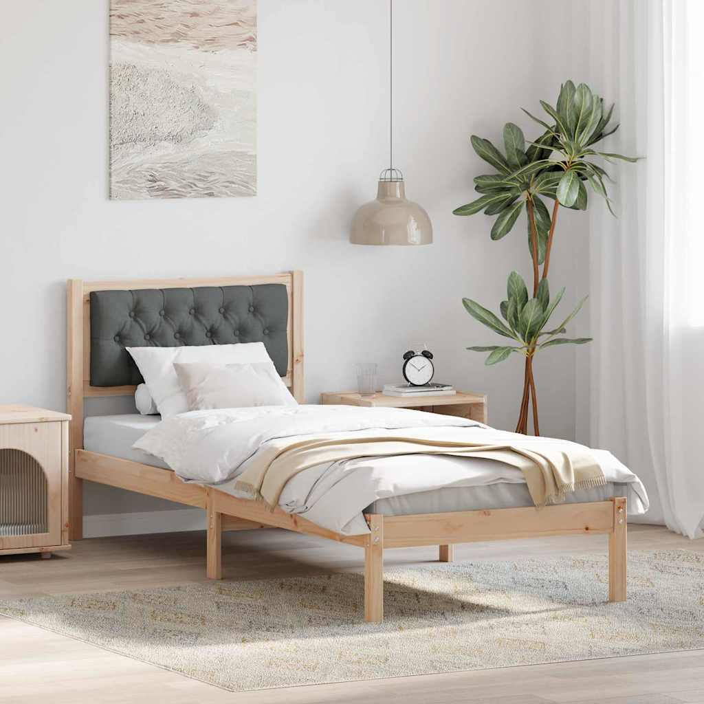 Struttura del letto Grigio scuro 80 x 200 cm Pino massello