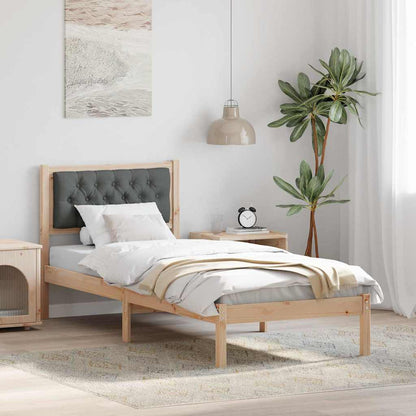 Struttura del letto Grigio scuro 80 x 200 cm Pino massello