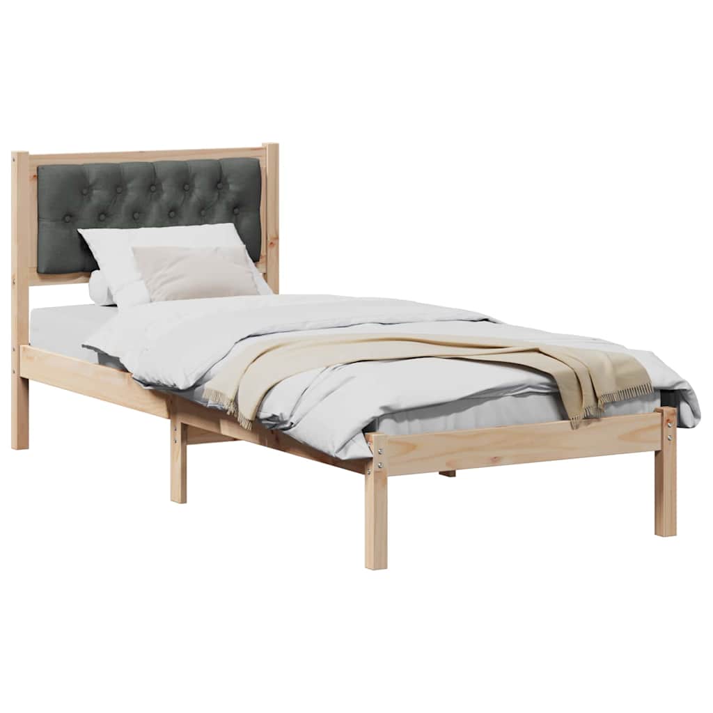 Struttura del letto Grigio scuro 80 x 200 cm Pino massello | homemem39