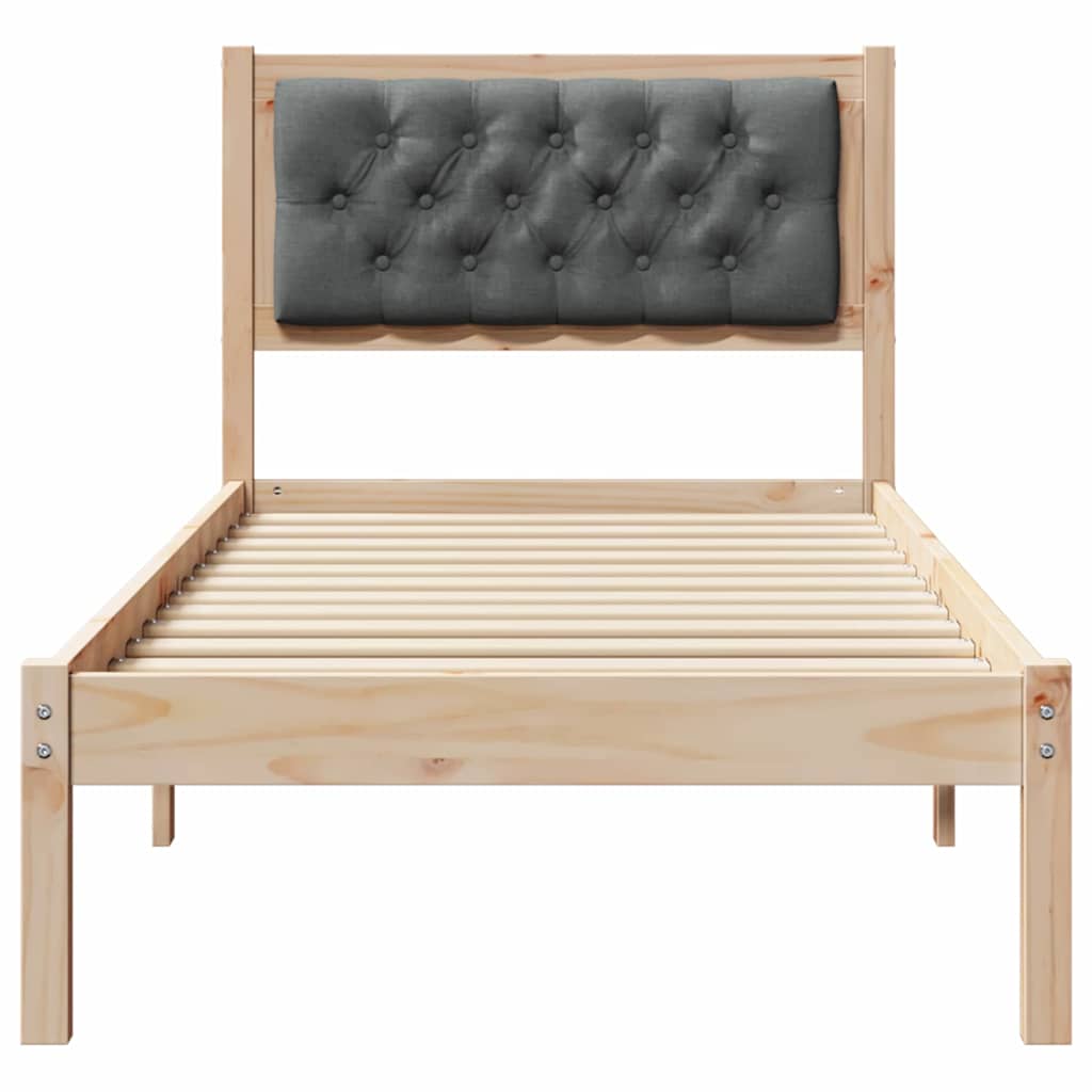 Struttura del letto Grigio scuro 90 x 190 cm Pino massello | homemem39