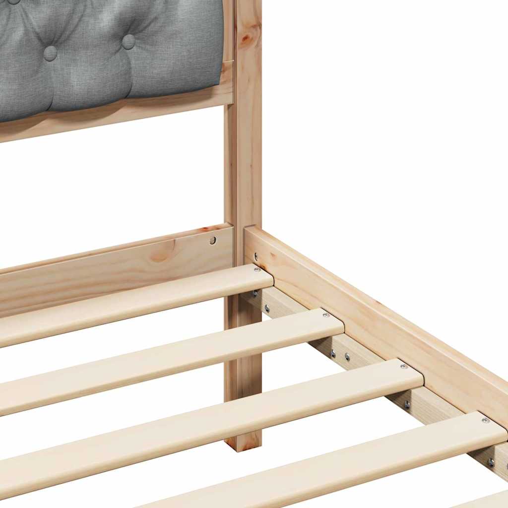 Struttura del letto Grigio chiaro 75 x 190 cm Pino massello | homemem39