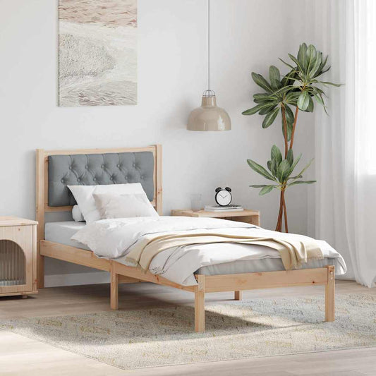 Struttura del letto Grigio chiaro 75 x 190 cm Pino massello | homemem39