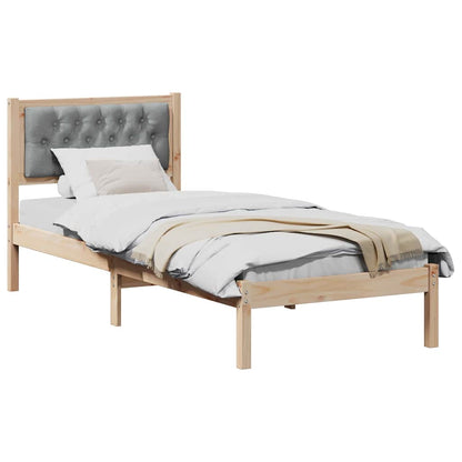 Struttura del letto Grigio chiaro 75 x 190 cm Pino massello | homemem39