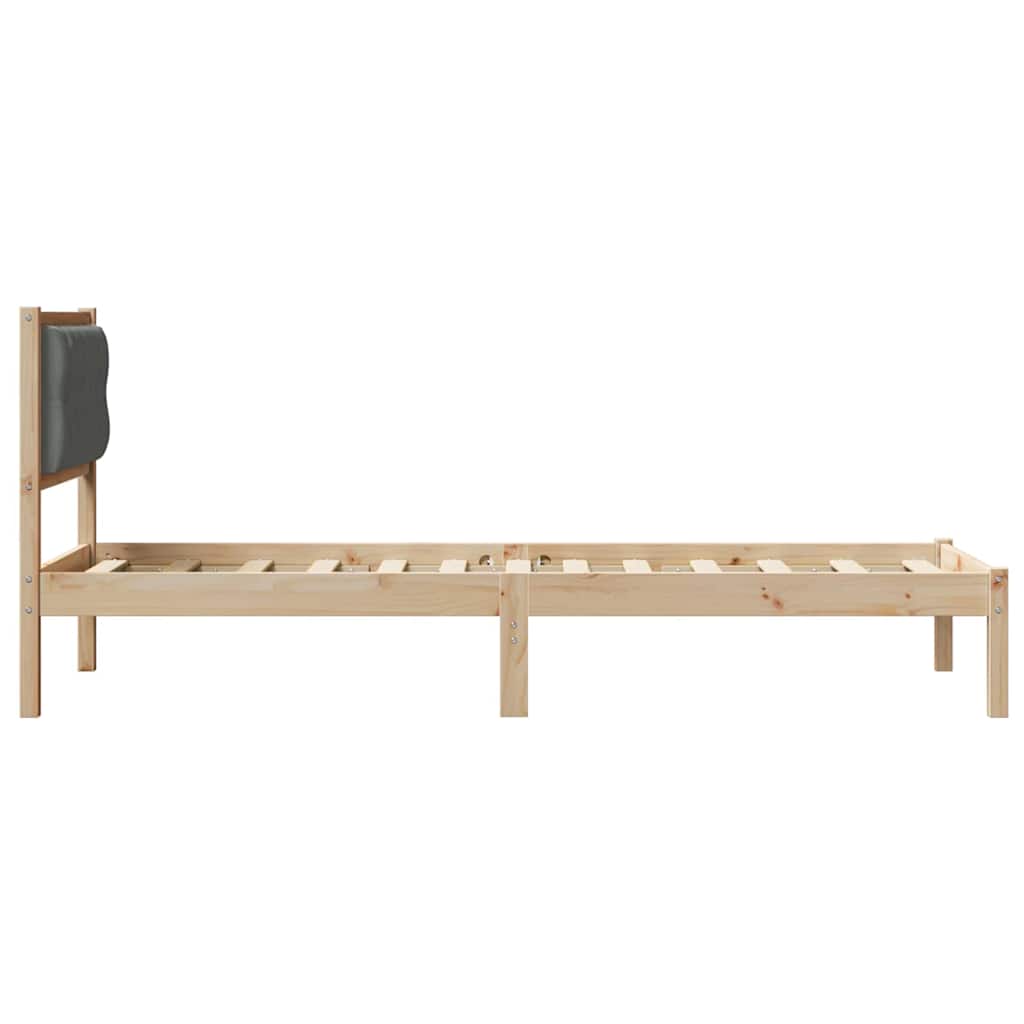 Struttura del letto Grigio scuro 75 x 190 cm Pino massello | homemem39