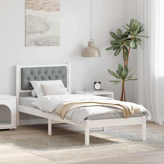 Struttura del letto Grigio chiaro 75 x 190 cm Pino massello | homemem39
