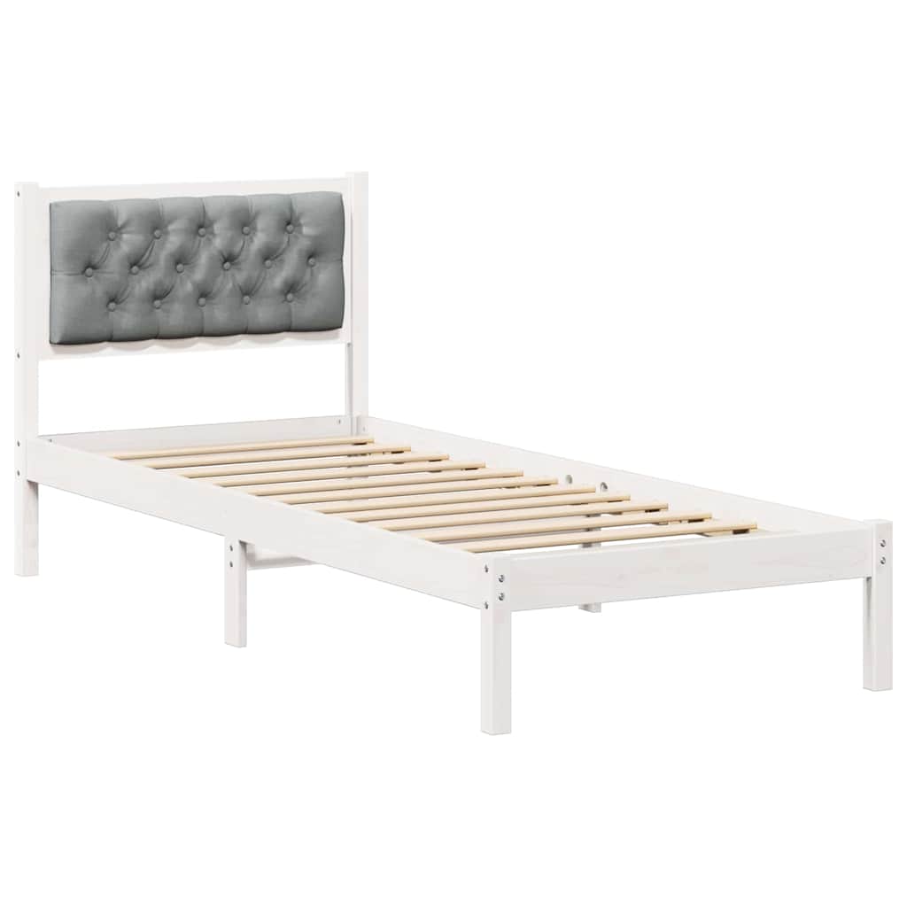 Struttura del letto Grigio chiaro 75 x 190 cm Pino massello | homemem39