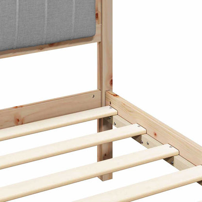 Letto con Testiera Rivestita Grigio chiaro 150 x 200 cm | homemem39