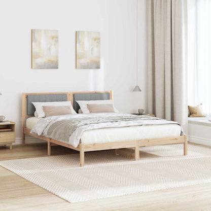 Letto con Testiera Rivestita Grigio chiaro 150 x 200 cm | homemem39