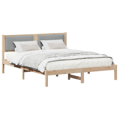 Letto con Testiera Rivestita Grigio chiaro 150 x 200 cm | homemem39