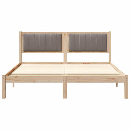 Letto con Testiera Rivestita Talpa 150 x 200 cm Pino massello