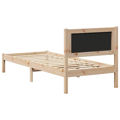 Letto con Testiera Rivestita Grigio scuro 75 x 190 cm | homemem39