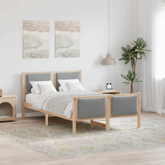 Struttura del letto Grigio chiaro 120 x 200 cm Tessuto | homemem39