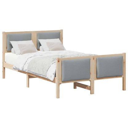 Struttura del letto Grigio chiaro 120 x 200 cm Tessuto | homemem39