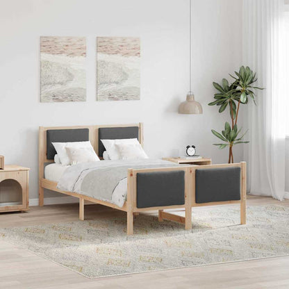 Struttura del letto Grigio scuro 120 x 200 cm Tessuto | homemem39