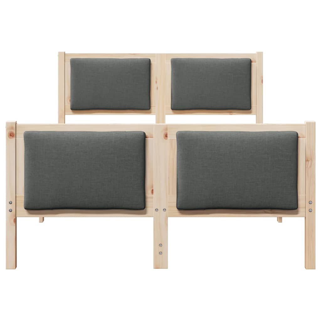 Struttura del letto Grigio scuro 120 x 200 cm Tessuto | homemem39